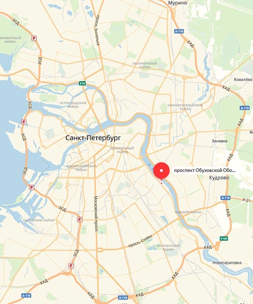 Наша компания на карте города